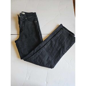 Madewell Curvy 90s Straight Leg Jeans Black Size 25 Excellent Used Condition